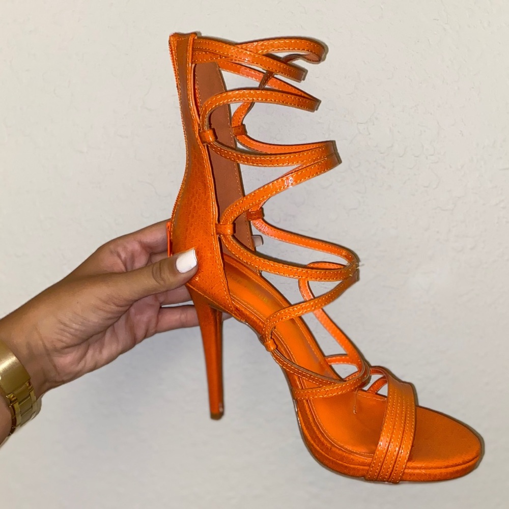 Strappy Orange heels